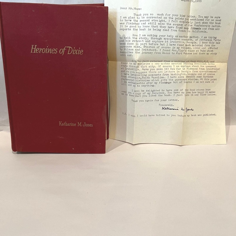Heroines of Dixie Katharine Jones 1955 Signed Limited Ed & Letter Provenance
